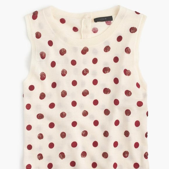 J. Crew Sweaters - J. Crew "Jackie" sweater shell polka dot sequin